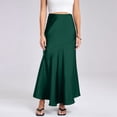 thumbnail image 2 of XIAONU Women's Maxi Skirt Satin Asymmetric Elegant Skirt Evening Galas Wedding Formal Skirt, 2 of 9