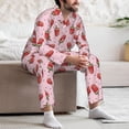 thumbnail image 7 of Fuzoiu Watermelon Ice Cream Print Men's Long-Sleeved Pajama,Lounge Button Down Nightwear,Mens Notch Collar Pajama Set -X-Large, 7 of 7