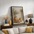 thumbnail image 4 of Framed Canvas Print Olive Tree with Terracotta Pots Wall Art Neutral Rustic Botanical Decorative for Living Room Bedroom - 24"x36" BLACK, 4 of 8