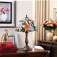 thumbnail image 3 of Orinova Tiffany-Style Hummingbird Desk Lamp LED Table Bedside Lamp Bedroom Stained-Glass 18.1'' Height Bronze Multi-Color, 3 of 8