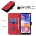 thumbnail image 3 of Nalacover Wallet Case for Samsung Galaxy A32 5G, Skin-Friendly PU Leather Shoulder Strap Lanyard Crossbody Magnetic Clasp Flip Folio Cover with Card Slots Holder Kickstand Shockproof Case,Red, 3 of 8