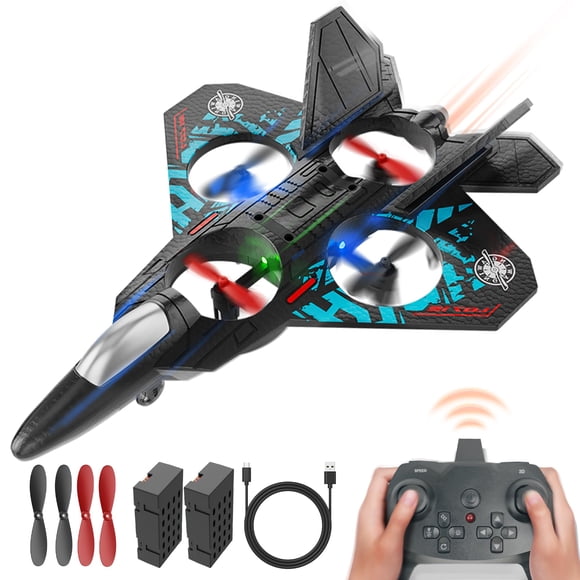 Control remoto Drone BEZGAR Stunt RC AirPlane de 2,4 GHz, color azul