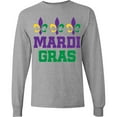 thumbnail image 3 of Inktastic Mardi Gras Fleur De Lis Trio Long Sleeve T-Shirt, 3 of 5