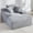 Grey, variant on 66 Inch Chaise Lounge Chair Indoor, Oversized Corduroy Upholstered Boneless Sofa Bed, Deep Seat Sleeper Couch Reading Chairs, Cloud Sofas Couches for Living Room, No Assembly Required (Green)