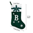 thumbnail image 3 of BGZLEU Green Christmas Stockings with Initials, 18” Knit Monogram Christmas Stockings with White Letter, Large Personalized Christmas Stocking for Christmas Tree Fireplace Home Decor, 3 of 8