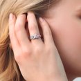 thumbnail image 5 of Gem Stone King 18K Yellow Gold Plated Silver Lab Grown Diamond and Pink Sapphire and White Created Sapphire Infinity Promise Ring for Women | 1.09 Cttw | Oval 6X4MM | Gemstone Birthstone | Size 9, 5 of 5