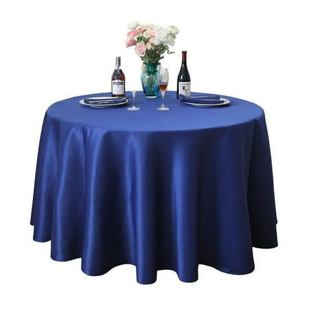 

Large Round Tablecloth Classic Solid Color Tablecloth Double-sided Satin Circle Table Cover For Dining Hotel Restaurant Party Banquet Wedding-R-240cm