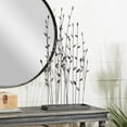 thumbnail image 3 of DecMode Contemporary Black Metal Flowers with Ivory Shaded Rocks Scuplture, 14"W x 31"H, 3 of 14