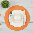 thumbnail image 2 of Nvzi Round Braided Placemats Set of 6 Round Table Mats for Dining Table 15 inch (Orange, 6), 2 of 5
