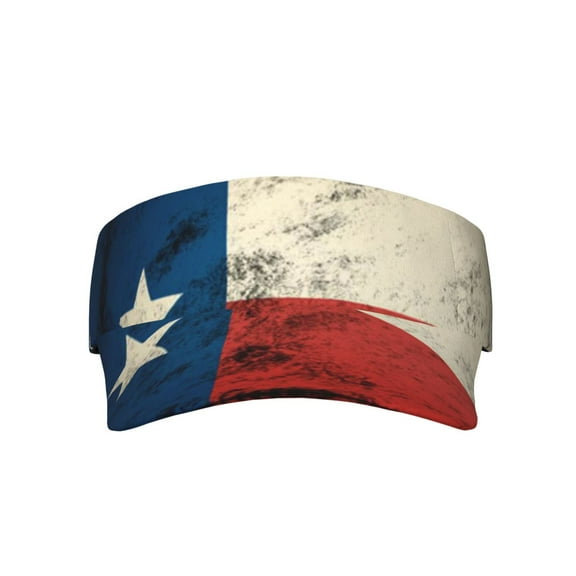Texas Flag Distressed Visor Hats Adjustable Beach Sun Visors Sports Outdoor Visor For Women Men