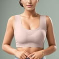 thumbnail image 2 of Sngxgn Women’s Wireless Sports Bra, Moisture-wicking Compression Support Bra(Beige,M), 2 of 4
