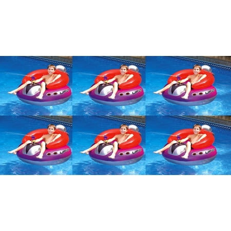 6) Swimline 9078 Swimming Pool UFO Squirter Toy Inflatable Lounge Chair Floats