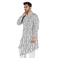 thumbnail image 2 of Atasi Indian Designer Kurta For Mens Casual Traditional Printed Ethnic Long Shirt Kurta, 2 of 7