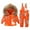 Orange, variant on NAISIBABY Boys Girls Snowsuit, Kids Prints Waterproof Ski Jumpsuit Outdoor Thicken Warm Snow Clothes Set Orange 2-3T