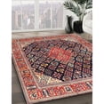 thumbnail image 3 of Ahgly Company Machine Washable Indoor Square Traditional Saffron Red Area Rugs, 5' Square, 3 of 7