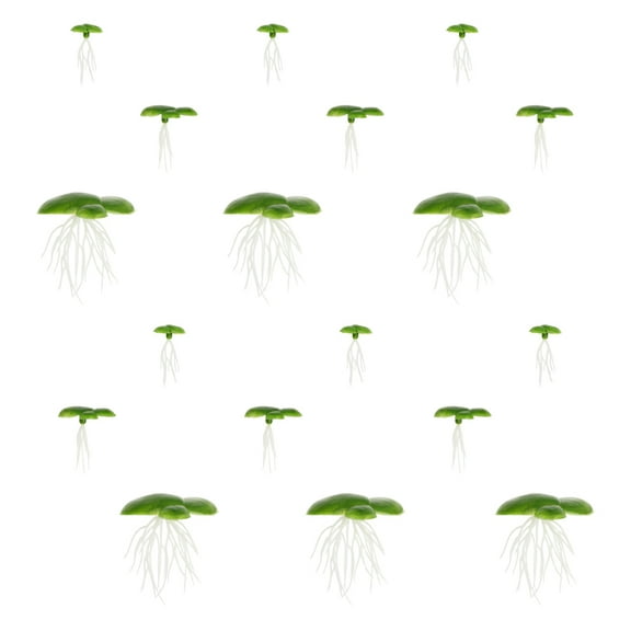 OUNONA 6 Pack Floating Aquarium Plants Artificial Duckweed 2.50X2.50X2.50CM Green