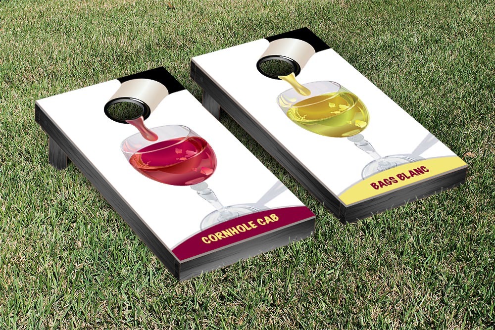 Wine Themed Cornhole Game Set Cornhole Cab Bags Blanc - Walmart.com