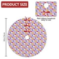 thumbnail image 2 of 30 Inch Christmas Tree Skirt – Velvet Plush Tree Mat, Soft Thickened Polyester with Red Ties, Single-Sided Printing, Available in 30in/36in/48in, Perfect for Holiday Xmas Tree Decoration, 2 of 7