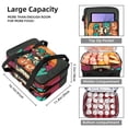thumbnail image 3 of Halloween Double Layered Insulated Lunch Bag with Two Compartments, Large Capacity, Refrigeration Capability, and Hand Carry Design - 7.1x11.4x16.1 Inches, 3 of 6