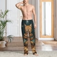 thumbnail image 2 of Logiee Surreal Meditating Cat Print Pajama Pants for Men,Men’s Pajama Bottoms,Mens PJ Pants with Pockets & Button Fly-Medium, 2 of 6