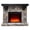 Warm Gray Stone, variant on LIVILAND 44 in. Freestanding Electric Fireplace in Warm Beige Stone