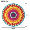 thumbnail image 6 of Colorful Rainbow Tie Dye Spiral Pattern Round Tablecloth 60"x60",Wrinkle Wipeable Table Cloth for Kitchen Dining Room Picnic Patio Party, 6 of 6