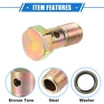 thumbnail image 4 of Unique Bargains 1 Set Universal Car M12x1.25 Length 32mm Metric Thread Turbo Brake Line Fitting Adapter W/ Washer, 4 of 7