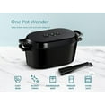 thumbnail image 7 of Dutch Oven, Black, 3.4 Qt, Enameled Cast Iron, Dishwasher Safe, for Baking Bread, Cooking, Roasting, 7 of 7