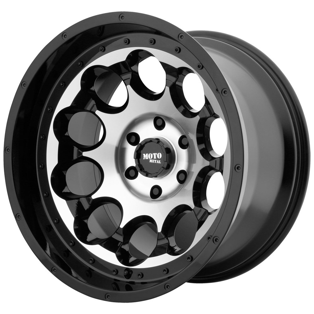 Moto Metal MO990 Rotary 20x12 8x6.5" 44mm Black/Machined Wheel Rim 20
