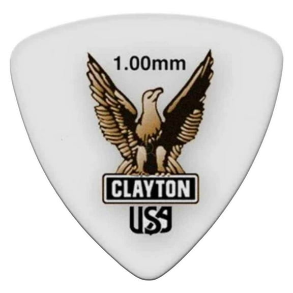 Clayton RT100 Acetal Polymer Rounded Triangle Guitar Picks- 1 mm - 72 Pieces
