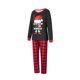 thumbnail image 2 of Pijama familiar navideño con traje de Papá Noel sombrero alce estampado blusa de manga larga + pantalones a cuadros ; Mamá-XL, 2 of 4