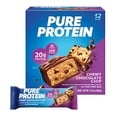 thumbnail image 1 of Barras de proteína pura, altas en proteínas, refrigerios nutritivos para respaldar la energía, bajo en azúcar, sin gluten, chispas de chocolate masticables, 1.76 oz (paquete de 12), el empaque puede v, 1 of 5