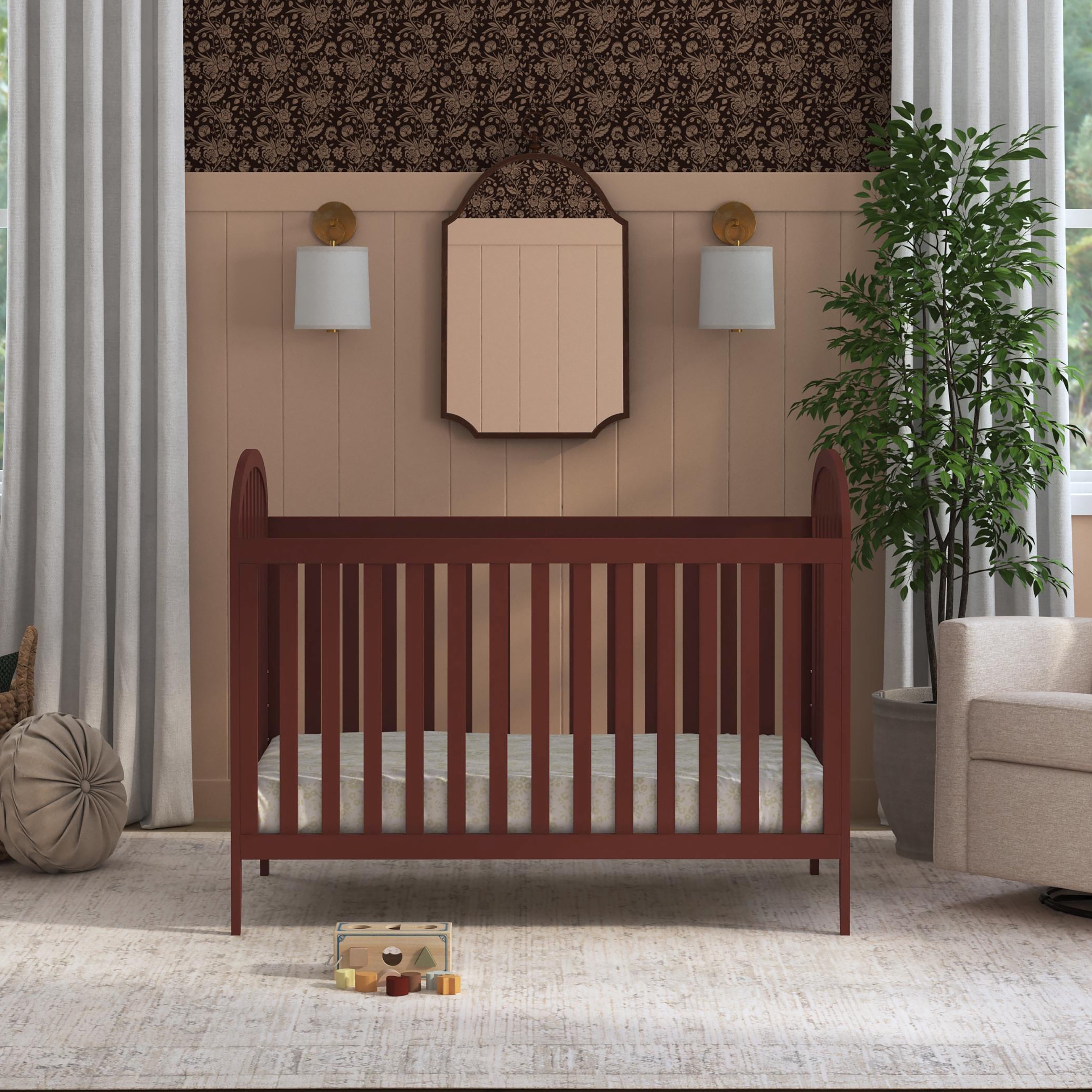 DaVinci Beau 3-in-1 Convertible Crib in Crimson