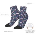 thumbnail image 6 of Rateoe Bamboo Panda Pattern Quarter Crew Socks,Toe Seamed Ankle Socks,Cotton Cushioned Breathable Athletic Crew Sports Socks, 6 of 7