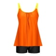 thumbnail image 4 of High Waisted Tankini Swimsuits for Women Summer Casual Ruched Modest Tankini Top Boyshorts Beach Bathing Suits, 4 of 6