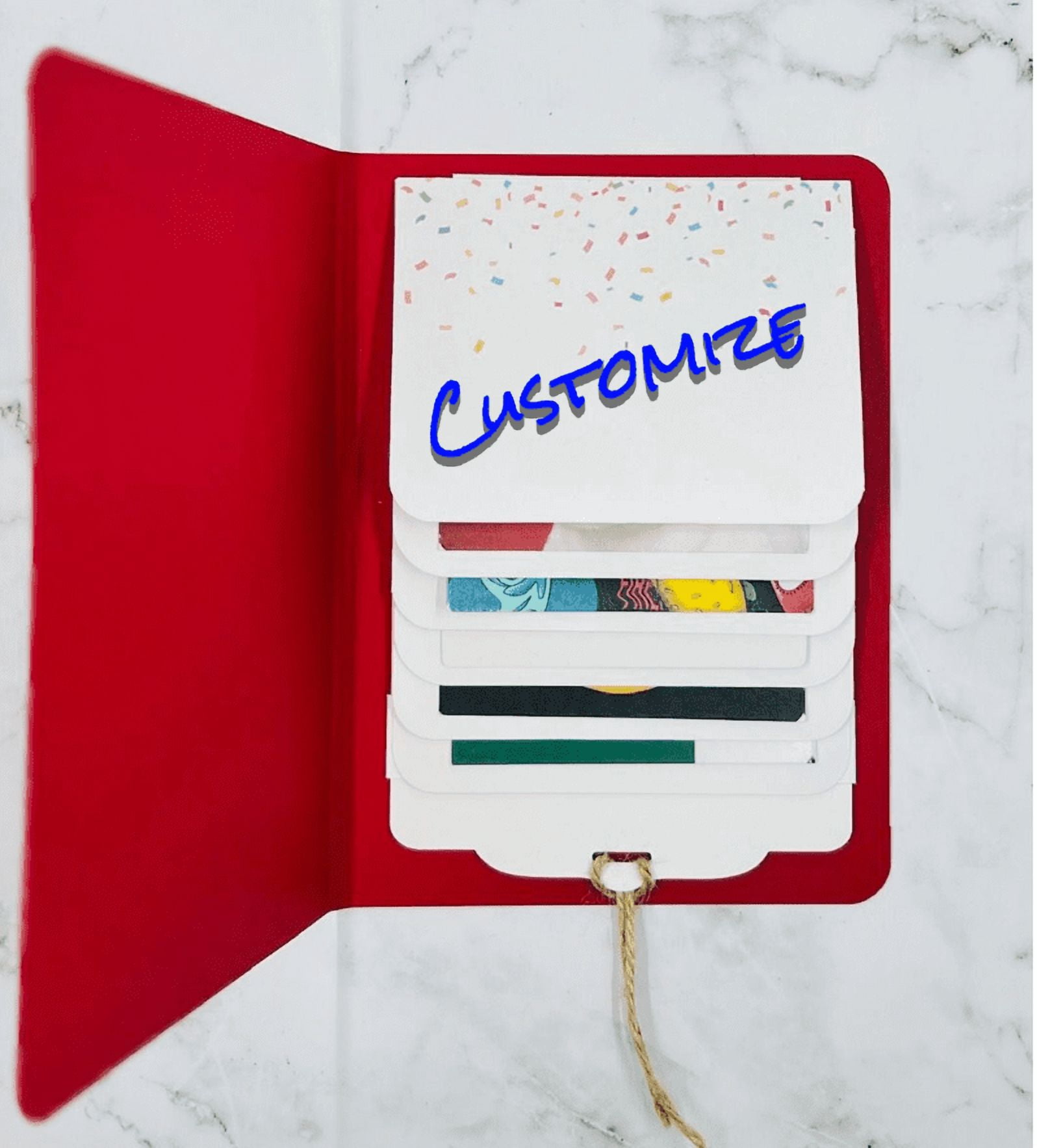 Graduation Waterfall Gift Card Booklet (Red Booklet)