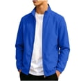thumbnail image 2 of HAOTAGS Teen Boys Outdoor Jacket（12-19) Long-Sleeve Casual Lightweight Hoodless Sporty Windbreaker Blue Size 15, 2 of 9