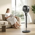 thumbnail image 2 of HOMCOM 20dB Standing Fan, 70°+90° Auto Oscillating Fan with 8 Speeds, 2 of 10