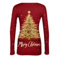 thumbnail image 6 of JGNGSHN Long Sleeve Christmas Shirts for Women Slim Fitted Stretchy Round Crew Ribbed Tops Printed T-Shirt Going Out Workout Outfits, 6 of 7