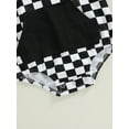 thumbnail image 7 of Bagilaanoe Newborn Baby Girls Boys Summer Romper Tops Short Sleeve Checkerboard Print Casual Hooded Bodusuit 6M 12M 18M 24M Pullover, 7 of 7
