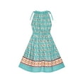 thumbnail image 3 of Girls Dress Blue Elephant Cotton Casual Summer Sundress 4 Years, 3 of 6