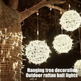 thumbnail image 4 of Outdoor Christmas Balls Lights Solar Powered Hanging 8" LED Garden Sphere Tree Lights Waterproof Glow Globe Lights for Party Yard Porch Eave Patio Xmas Decorations, 4 of 6