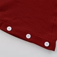 thumbnail image 6 of Womens Waffle Knit Top Cotton Blend Dressy Casual Side Buttons Curved Hem Tunic Blouse, 6 of 7