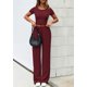 thumbnail image 4 of Conjunto de 2 Piezas para Mujer PRETTYGARDEN Pantalones Anchos de Punto Acanalado XL, 4 of 8