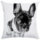 thumbnail image 3 of Funda de cojín decorativa con estampado de animales divertidos, cojín cuadrado para sofá o silla con forma de bulldog de 45 x 45 cm, 3 of 5