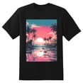 thumbnail image 2 of Plus Size Shirt for Women Black Tops for Women Oversized Short Sleeves Shirt for Women Vintage Landscape T Shirt Crewneck Shirt for Women XL, 2 of 5