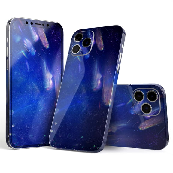 DesignSkinz Deep Blue Unfocused Scratches Full-Body Skin Decal Wrap Cover for iPhone 16