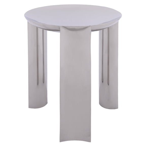 Safavieh Mander Metal Modern Round End Table, Silver