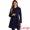 Dark Blue, variant on DARING DIVA Women's Winter Trench Coat Overcoat Belted Mid Long Pea Coat S Dark Red