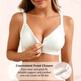 thumbnail image 2 of Easy Front Closure Wireless Bra for Seniors & Mothers, Lifting Jelly Support Bra, Seamless Side-Smoothing Minimizer Bralette, Sizes S-XL, 2 of 7